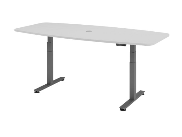 Table de conférence Hammerbacher avec interrupteur mémoire, gris, VXDSM22/5/G