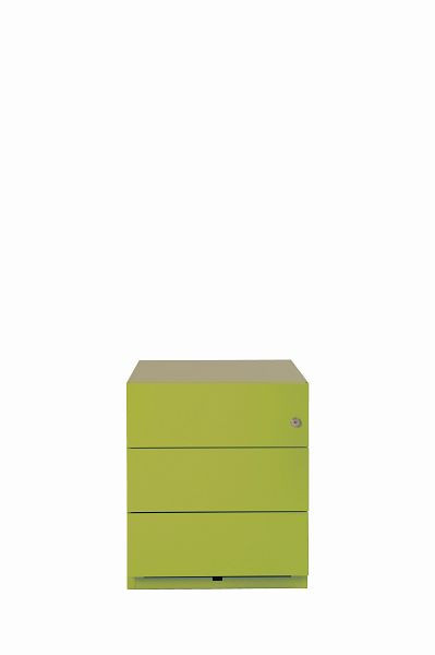 Conteneur roulant Bisley Note™, 3 tiroirs universels, vert, NWA59M7SSS604