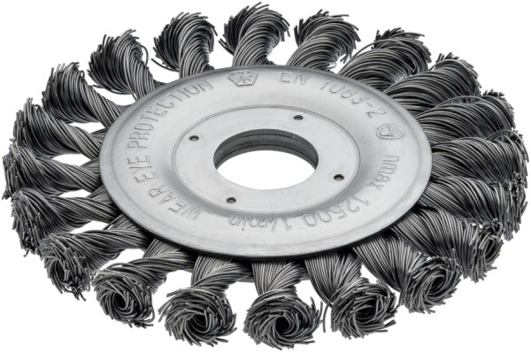 Brosse disque VIGOR pour meuleuse d'angle, 115 mm, nouée, V6804