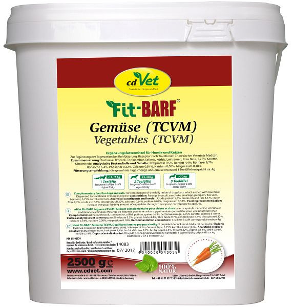 cdVet Fit-BARF Légumes (TCVM) 2,5 kg, 4303