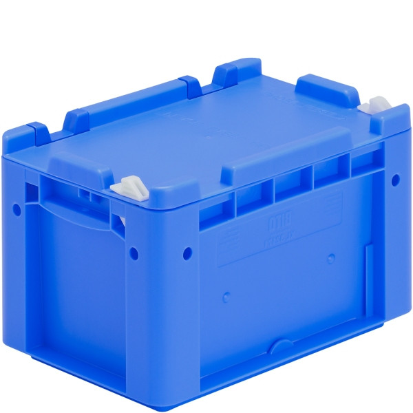 BITO Euro bac gerbable XL couvercle/patte /XL 32171ASDV 300x200x170 bleu, fermeture couvercle, C0292-0113
