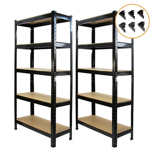 Monster Racking 2 x étagères de rangement robustes, étagères d'atelier, étagères de sous-sol, étagères enfichables, 10586