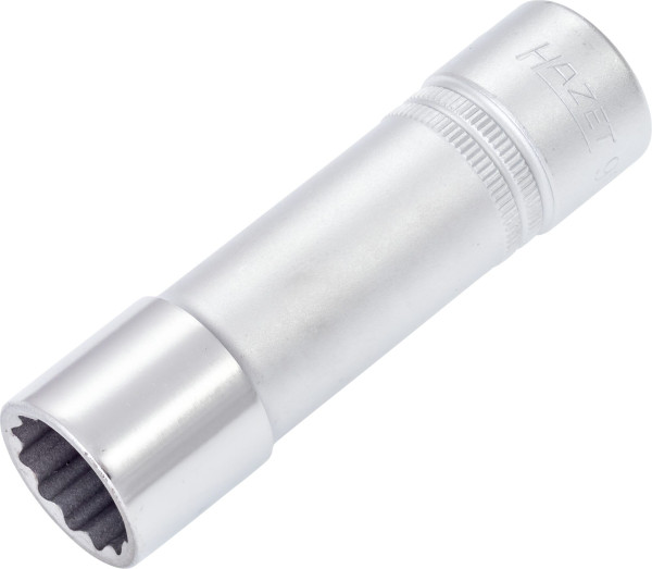 Douille Hazet, Bi-Hex, carré creux 12,5 mm (1/2 pouce), 17 mm, type long avec moletage, 900TZ-17