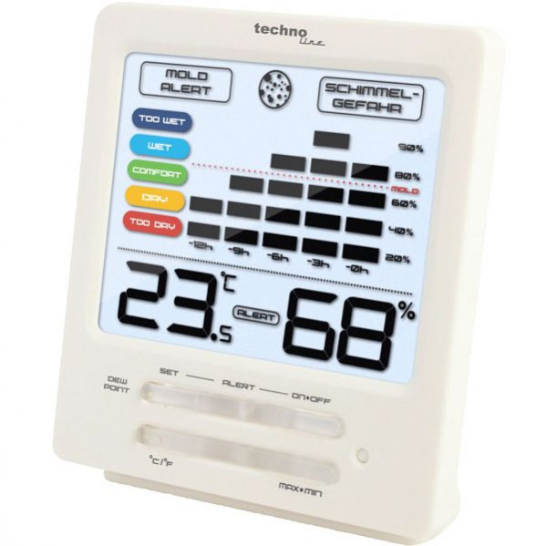 Station climatique intérieure Technoline, dimensions : 100 x 97 x 25 mm, WS 9420