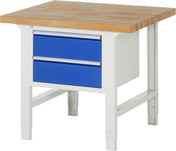 Etabli RAU série 7000 - modèle 7125, L1000 x P900 x H790-1140 mm, base système L820 x P850 x H750-1100 mm, 03-7125A1-109B4H.11