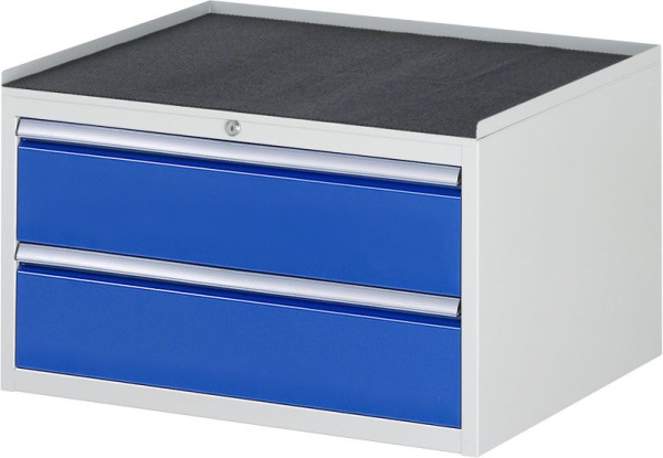 Armoire à tiroirs RAU série 7000, L770xP650xH465mm, tiroirs : 2xH180mm, support métallique avec bord roulant sur 3 côtés et tapis antidérapant, 03-XL2.0A-MT.11