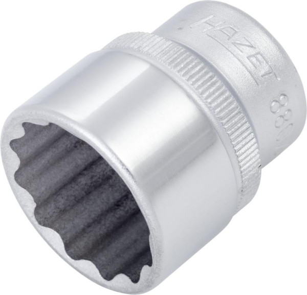 Embout pour clé à douille Hazet, double six pans, carré creux 10 mm (3/8 pouce), 21 mm, moleté, 880Z-21