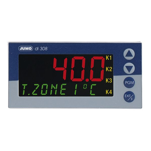 Instrument d'affichage numérique JUMO, format 96x48 mm, 230 V, 00493228