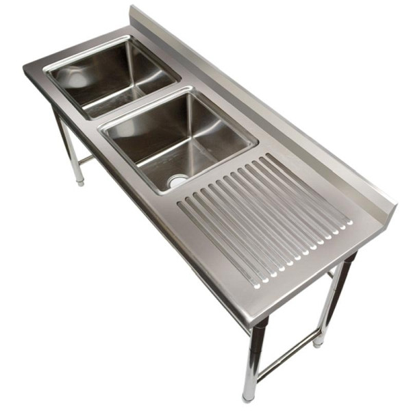 Table évier ALLPAX 2 vasques, 1550 x 550 x 950 mm, 10007193
