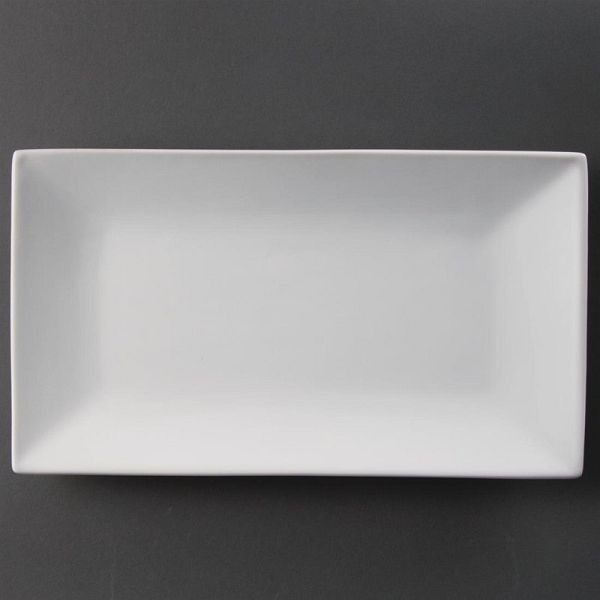 OLYMPIA Assiette de service rectangulaire Whiteware 31 x 18cm, UV: 2 pièces, CC895