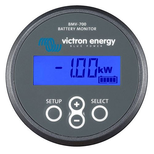 Moniteur de batterie Victron Energy BMV-702 noir, avec shunt 500 A / 50 mV et câble, BAM010702200R