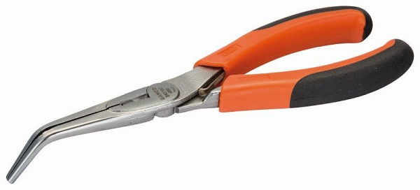 Pince à bec fin Bahco, ergonomique, coudée à 60°, chromée, 160 mm, emballage industriel, 2427 GC-160IP