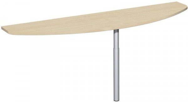 table à rallonge geramöbel avec pied d'appui, matériel de liaison inclus, réglable en hauteur, 1800x500x680-820, érable/argent, N-657242-AS
