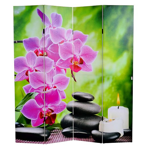 Paravent LED Mendler Stones, cloison de séparation, minuterie sur secteur 180x160cm 2 LED, 36747