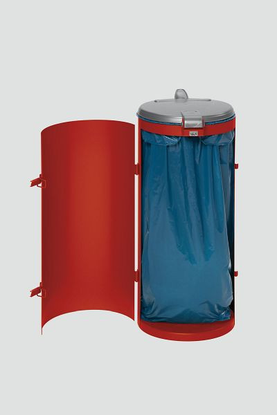 Collecteur de déchets compact VAR junior avec porte à un battant, rouge, 1012