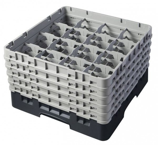Panier de lavage Cambro 16 compartiments Camrack® Hauteur: 25 cm Noir, SU: 2 pièces, 16S958110