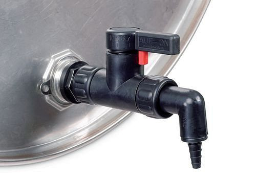 Robinet de vidange DENIOS en polyamide, électroconducteur, pour solvants, pour filetage 3/4", 193-761