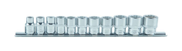 KS Tools Jeu de douilles 3/8" CHROMEplus 12 pans, 11 pièces 8-19 mm, 918.0601