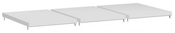 geramöbel 3 étagères pour rayonnage avec support d'étagère, gris clair, N-381711-L