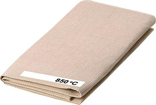 ELMAG matériau de couverture de soudage en tissu de verre, 1000x1000 mm, jusqu'à 850° C des deux côtés avec revêtement haute température, 57261
