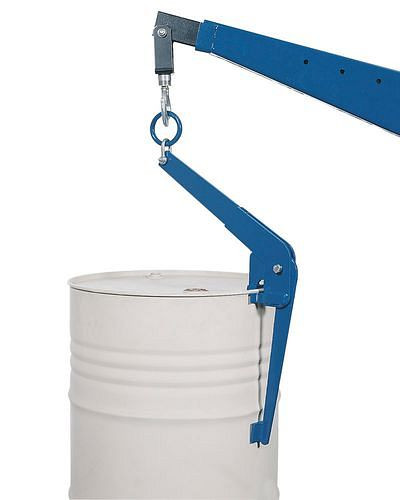 Pince à fûts DENIOS FZ-S en acier, pour le levage vertical de fûts ondulés de 200 litres, 115-266