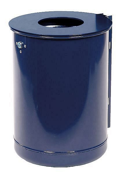 Poubelle ronde Renner d'environ 35 L, non perforée, avec disque de couvercle stable, bleu cobalt, 7038-20PB 5013