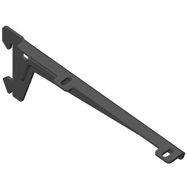 Équerre système Element, AVEC CLIP, gauche et droite, VRAC, 180 mm, NOIR, UE: 10 paires, 10300-00020