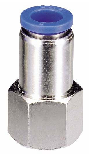 temporisateur B-GA-10-3/8-MSv-bl, raccordement vissé droit avec filetage intérieur, tuyau Ø : 10 mm, filetage : 3/8", UE : 10 pièces, 03181215