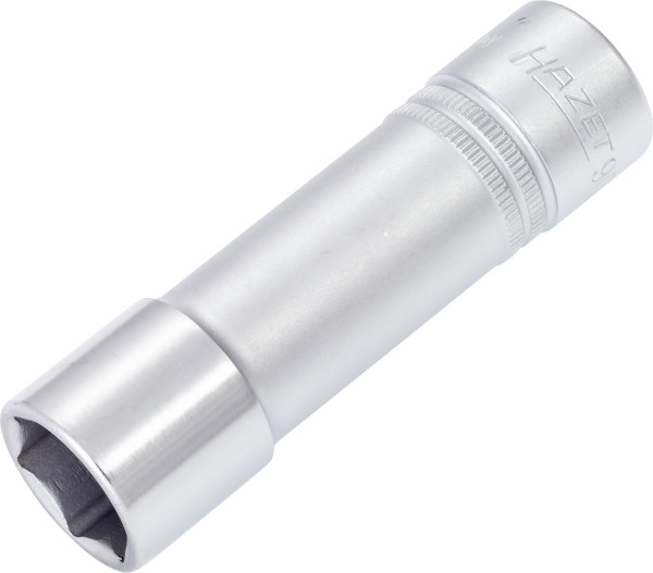 Douille Hazet, hexagonale, carré creux 12,5 mm (1/2"), 18 mm, type long avec moletage, 900LG-18