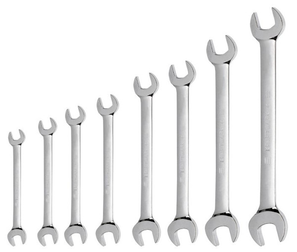 Jeu de clés plates doubles Kraftwerk entièrement polies 6-22 mm, 8 pièces, 3570