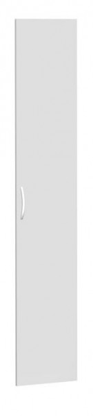 porte battante geramöbel pour largeur d'armoire 400 mm, utilisable à gauche ou à droite, avec amortisseur de porte, non verrouillable, 6 hauteurs de classeurs, gris clair, S-346700-L