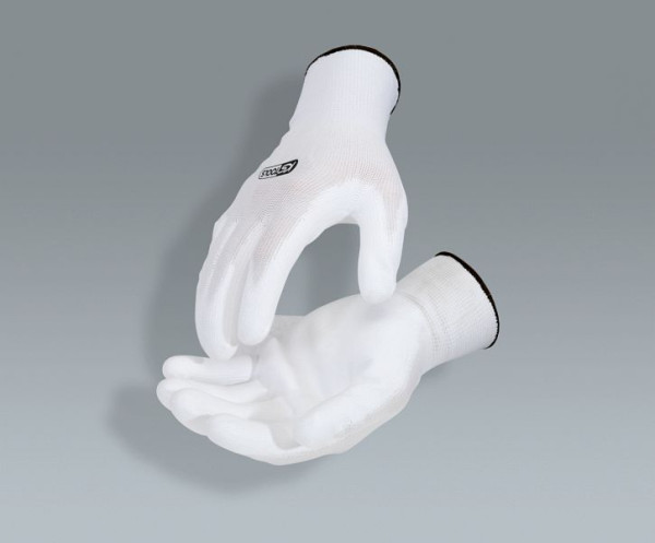 KS Tools gants en maille micro fine blanc, 9, paquet de 12, 310.0450
