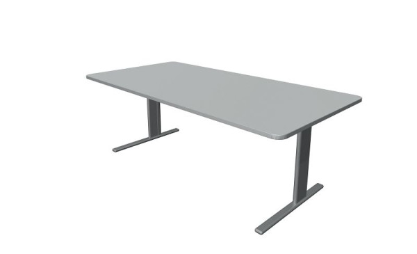 Bureau Kerkmann Unic L 2000 x P 1000 x H 750 mm, gris clair, 11334211