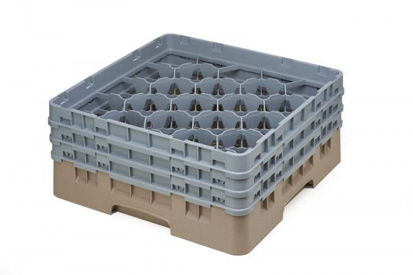 Panier de lavage Cambro 20 compartiments Camrack® 17,4 cm beige, lot de 3, 20S638184