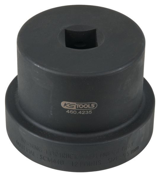 KS Tools Clé à écrous d'essieu 1" avec collier de guidage, 12 pans, 95 mm, 460.4235