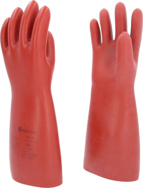 KS Tools Gant de protection pour électricien avec protection mécanique et thermique, taille 10, classe 2, rouge, longueur : 410 mm, 117.0010
