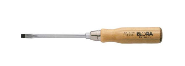 Tournevis ELORA avec manche en bois, rainure, 636, longueur de la lame: 200 mm, 0636002001000