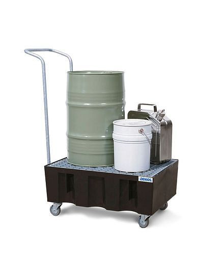 Barre de poussée DENIOS pour bac de collecte mobile PolySafe FSR Euro-LR, 129-164