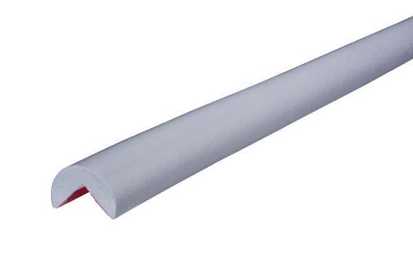 Protection d'angle Knuffi, profil d'avertissement et de protection type A, blanc, 1 mètre, PA-10310
