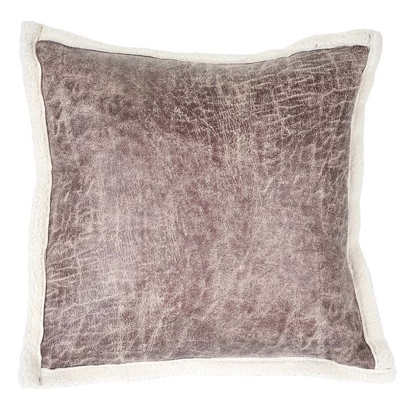 Mendler coussins décoratifs imitation daim, coussins de canapé coussins décoratifs avec rembourrage, imitation fourrure marron 45x45cm, 51884