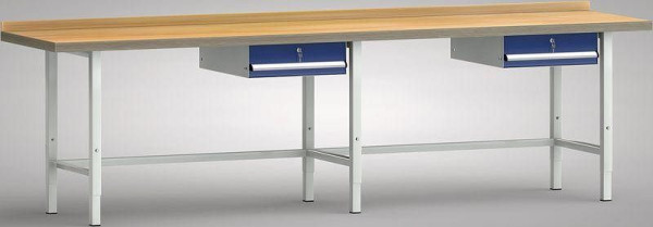Etabli standard KLW 3000 x 700 x 740 - 1040 mm L x P x H, WS302V-3000M40-E7002