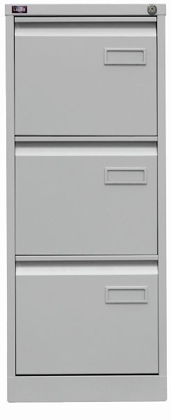 Classeur suspendu Bisley LIGHT, rail simple 3 tiroirs HR, gris clair, IPCCA13645